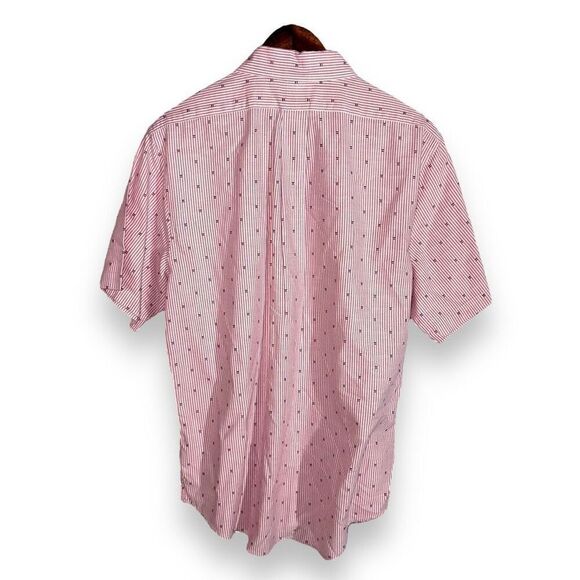 Brooks Brothers Red & White Striped Regent S/S Oxford Shirt L - Picture 8 of 8